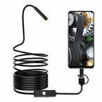 3-in-1 Type-C / Micro USB / PC Endoscope Camera 3.5m – HD Lens, Adjustable LED Lights, IP67 Waterproof