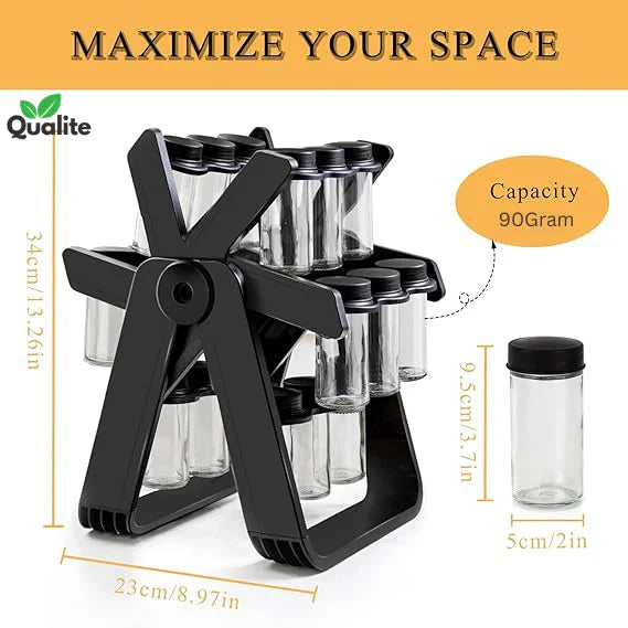 18 pcs 360° Rotating Spice Rack
