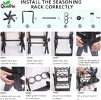 18 pcs 360° Rotating Spice Rack