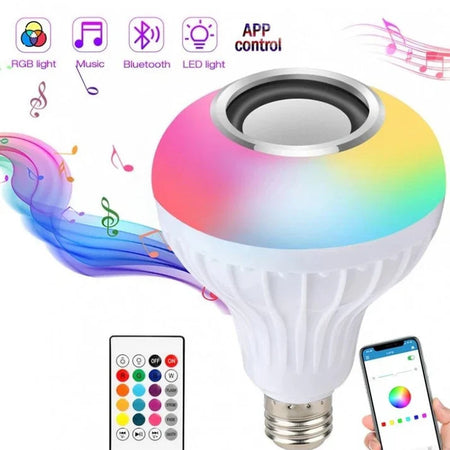 LED Music Bulb with Built-In Bluetooth Speaker & RGB Color Light