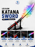 LED Glow Katana Sword with Multicolor Light Effect & Display Stand