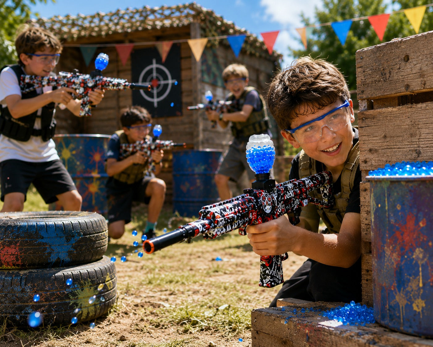 AK47 Style Gel Blaster Toy Gun – High-Speed Gel Ball Shooter for Outdoor Games & Target Practice