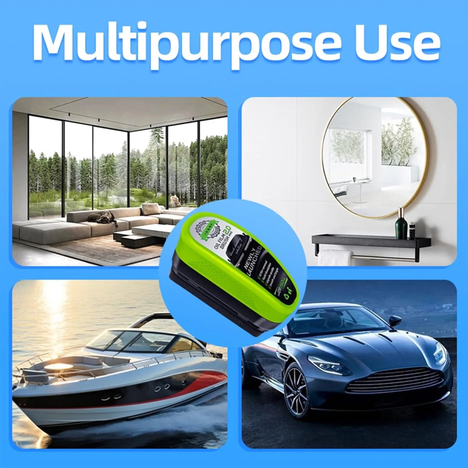 Car oil film cleaner brush | Clear vision glass cleaner