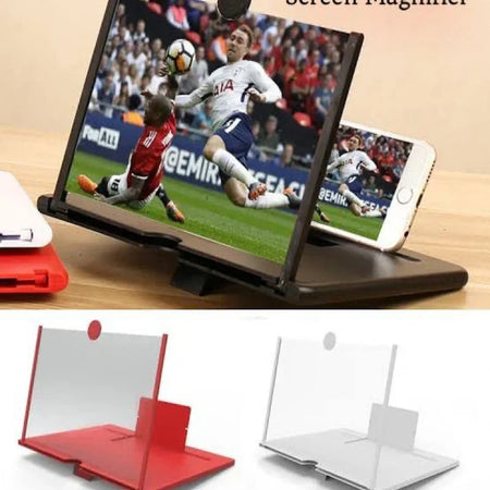Mobile Screen Magnifier 12 Inch – HD 3D Video Amplifier & Foldable Phone Stand for Movies & Gaming