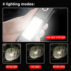 High Power LED Torch Light – Rechargeable Tactical Flashlight with Power Bank